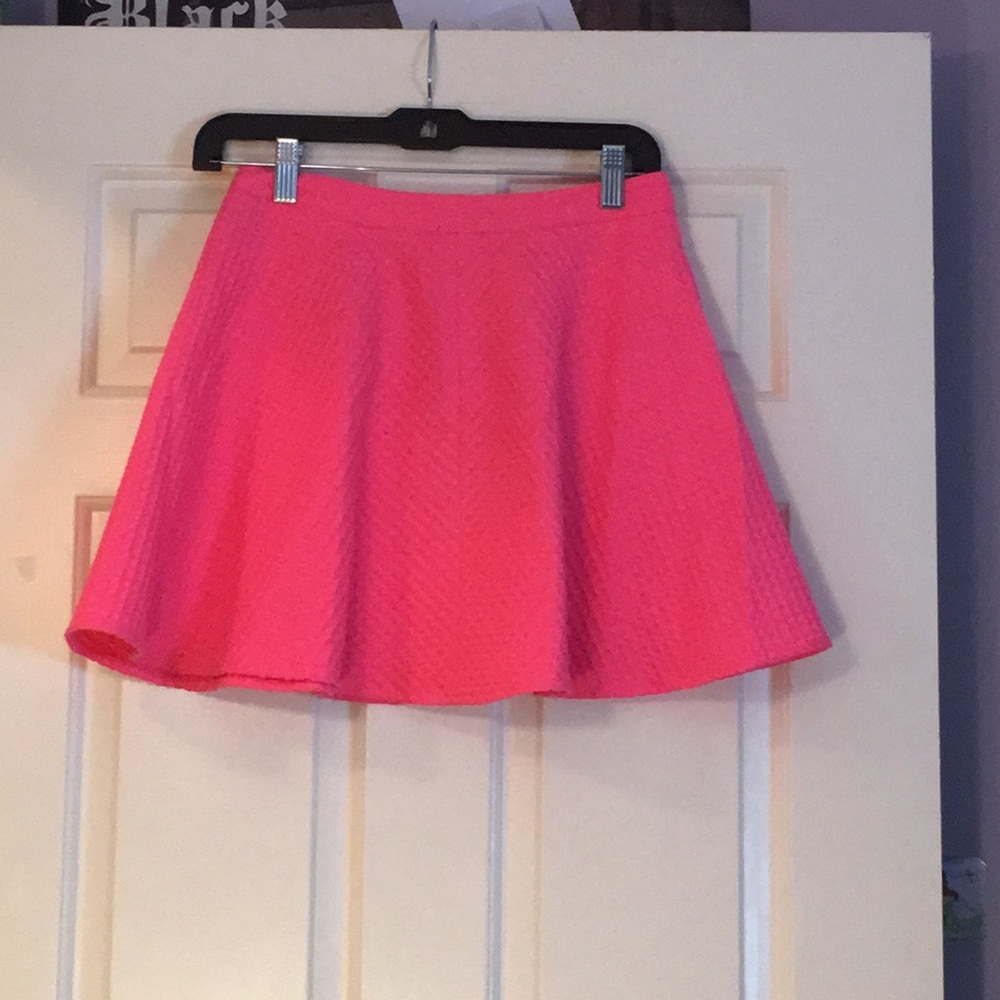 Hot pink mini skirt